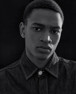 Sobrecamisa para homem regular fit em denim e com bolsos