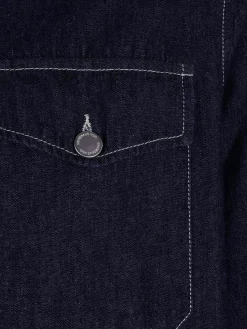 Sobrecamisa para homem regular fit em denim e com bolsos