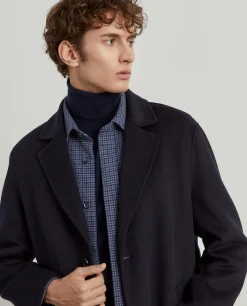 Sobretudo clássico mistura de lã