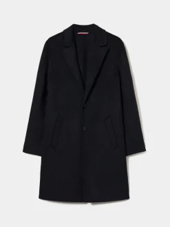 Sobretudo clássico mistura de lã