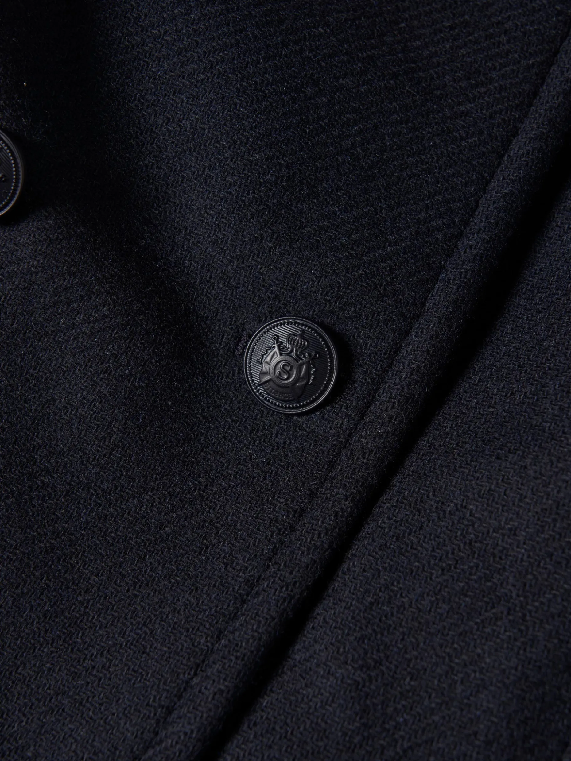 Sobretudo de lã com trespasse