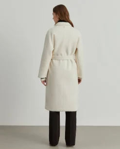 Sobretudo de trespasse com cinto