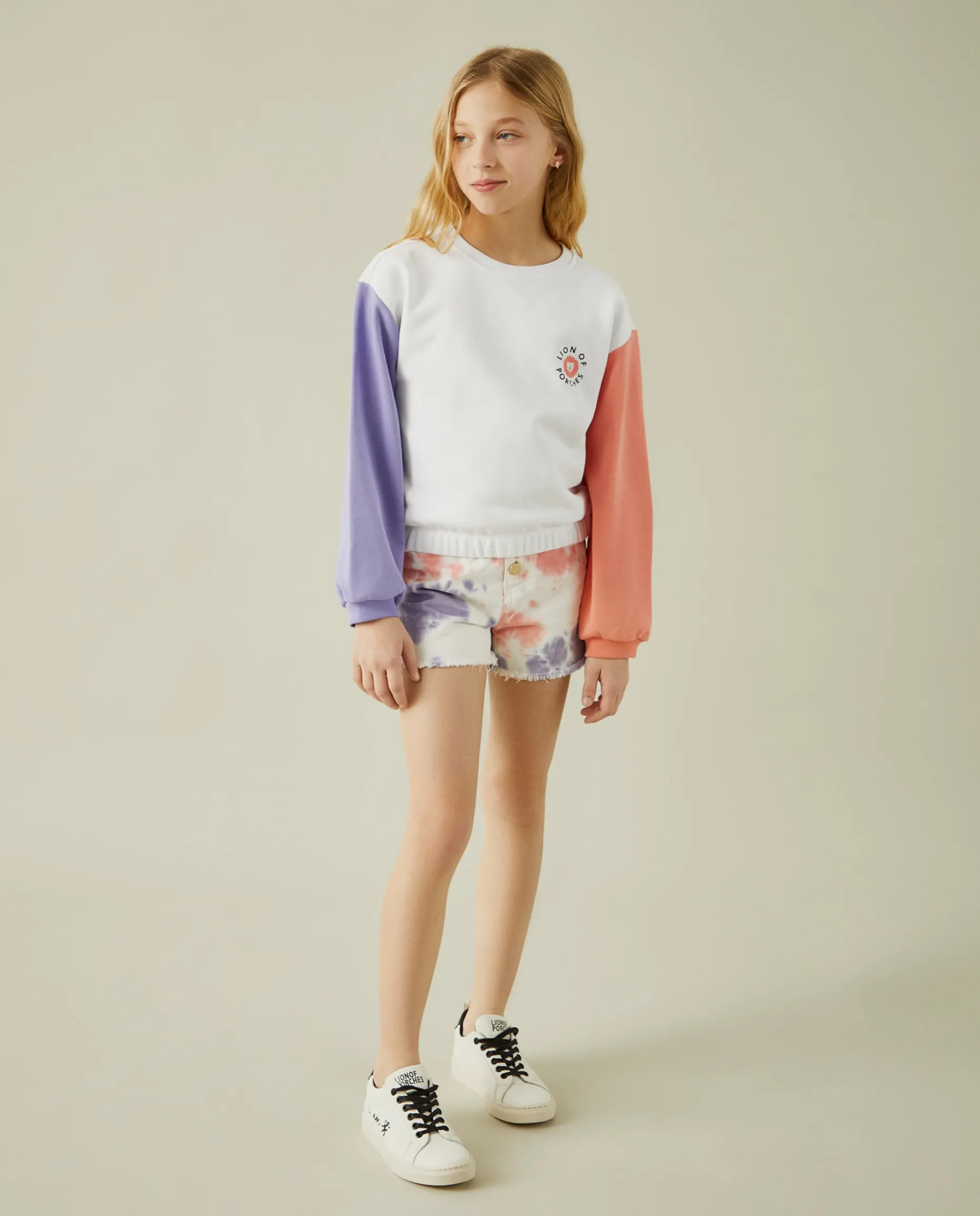 Sweater colorblock em algodão