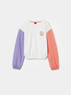 Sweater colorblock em algodão