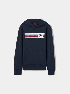 Sweater com capuz e estampado