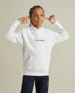 Sweater com capuz e logotipo