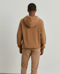 Sweater com capuz em malha piqué