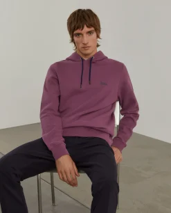 Sweater com capuz em malha piqué