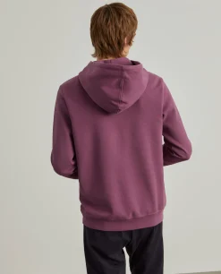 Sweater com capuz em malha piqué