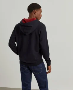 Sweater com estampado e capuz