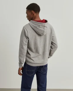 Sweater com estampado e capuz