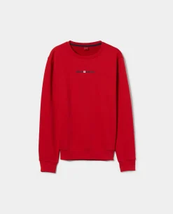 Sweater com estampado e interior polar