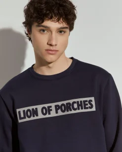 Sweater com estampado e interior polar