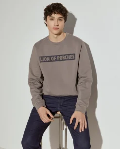 Sweater com estampado e interior polar