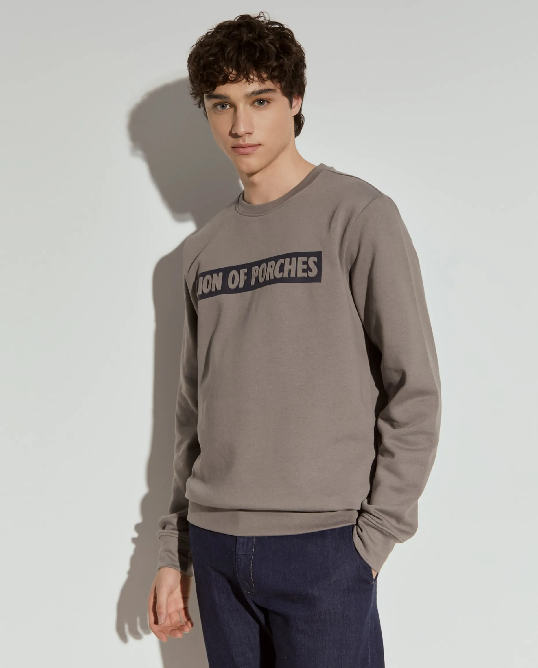 Sweater com estampado e interior polar