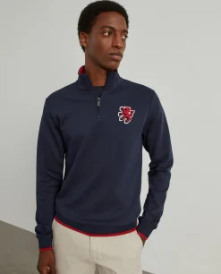 Sweater com fecho em algodão