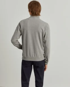 Sweater com fecho em contraste