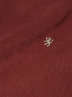 Sweater de algodão com botões e meio fecho