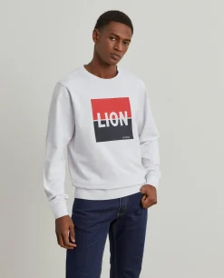 Sweater de algodão com estampado