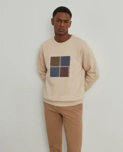Sweater de algodão com estampado