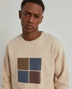 Sweater de algodão com estampado
