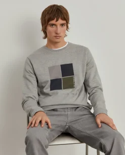 Sweater de algodão com estampado