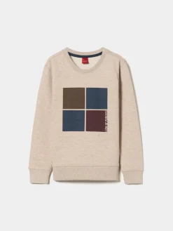 Sweater de algodão com estampado