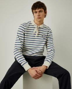 Sweater de algodão com padrão de riscas