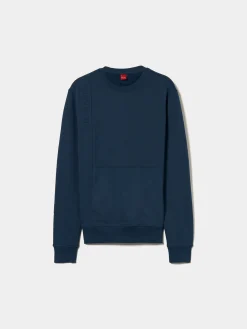 Sweater de algodão decote redondo