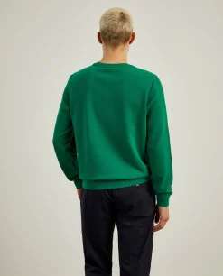 Sweater de gola redonda em algodão