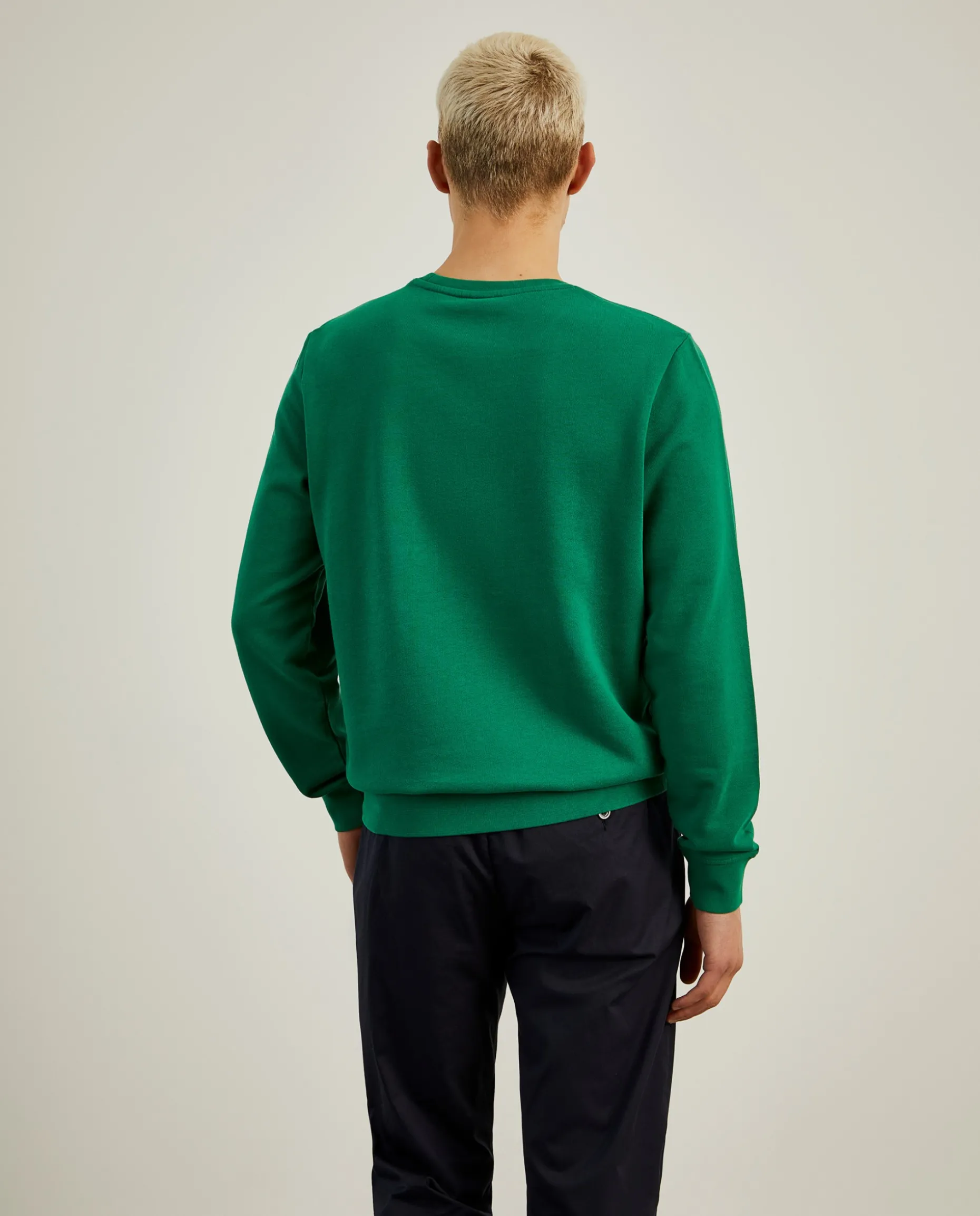 Sweater de gola redonda em algodão