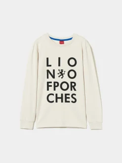 Sweater de manga comprida com branding no peito