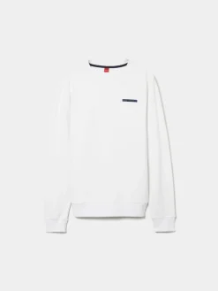 Sweater de manga comprida com logotipo a contraste