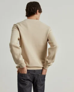 Sweater decote redondo em malha piqué