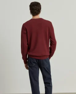 Sweater decote redondo em malha piqué