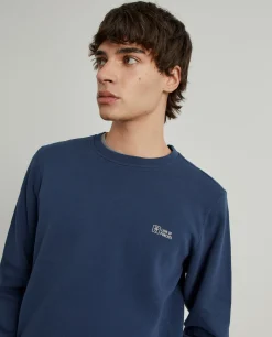 Sweater decote redondo em malha piqué