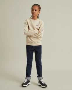 Sweater decote redondo em malha piqué