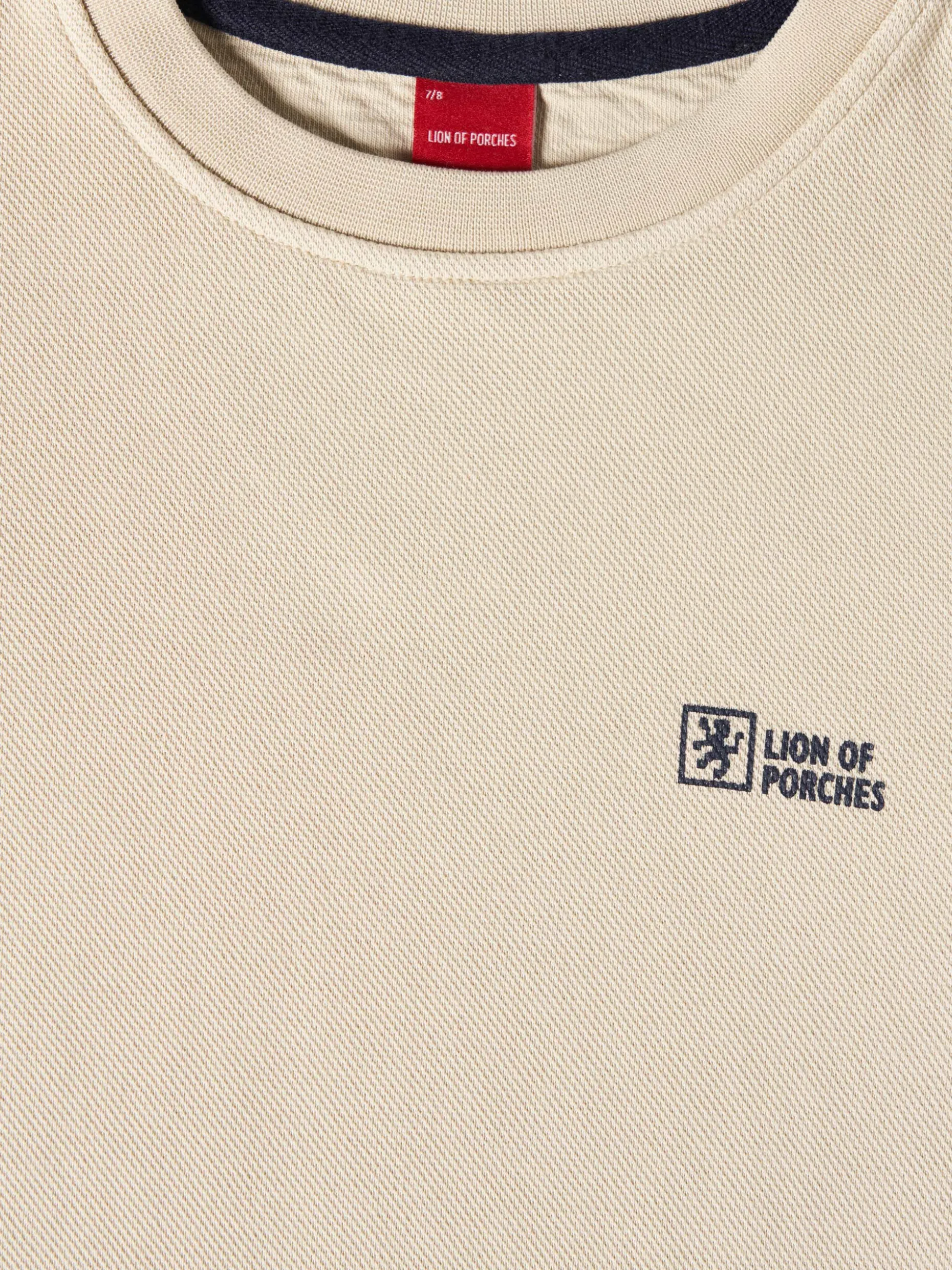 Sweater decote redondo em malha piqué