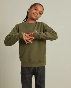 Sweater decote redondo em malha piqué