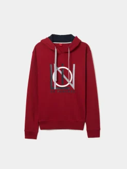 Sweater estampada com capuz