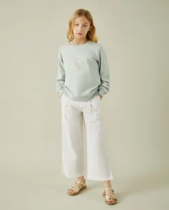 Sweater manga comprida com estampado