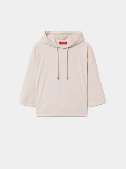 Sweater oversize com capuz manga raglan