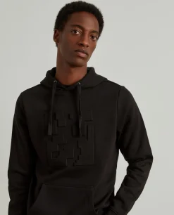 Sweatshirt com capuz mistura de algodão