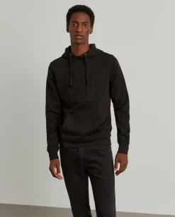 Sweatshirt com capuz mistura de algodão