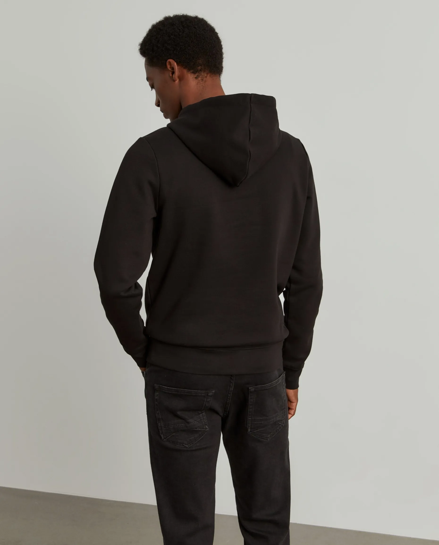 Sweatshirt com capuz mistura de algodão