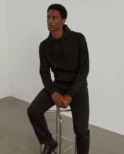 Sweatshirt com capuz mistura de algodão