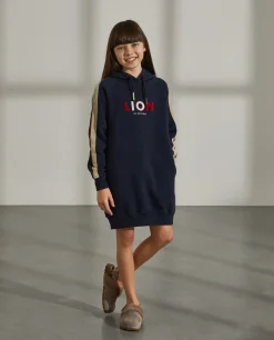 Sweatshirt comprida com capuz