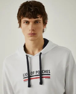 Sweatshirt de algodão com capuz