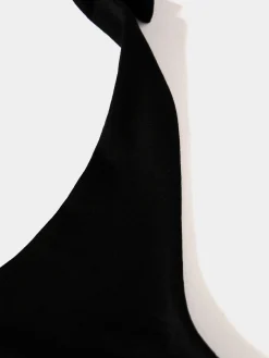 Top halter de malha com costas abertas