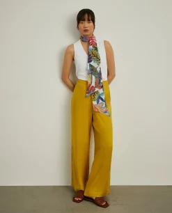 Top sem mangas com fita tropical